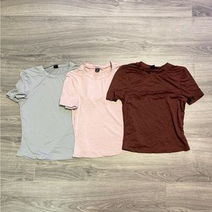 SHEIN Bae Stretchy Shirt Trio